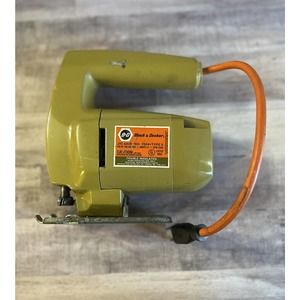 Vintage Yellow Black & Decker USA Lightweight Jig Saw 7504 Type 5 With Box